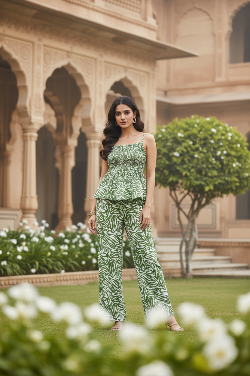 Smocked Cami & Wide-Leg Set